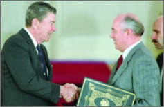 Leaders shaking hands